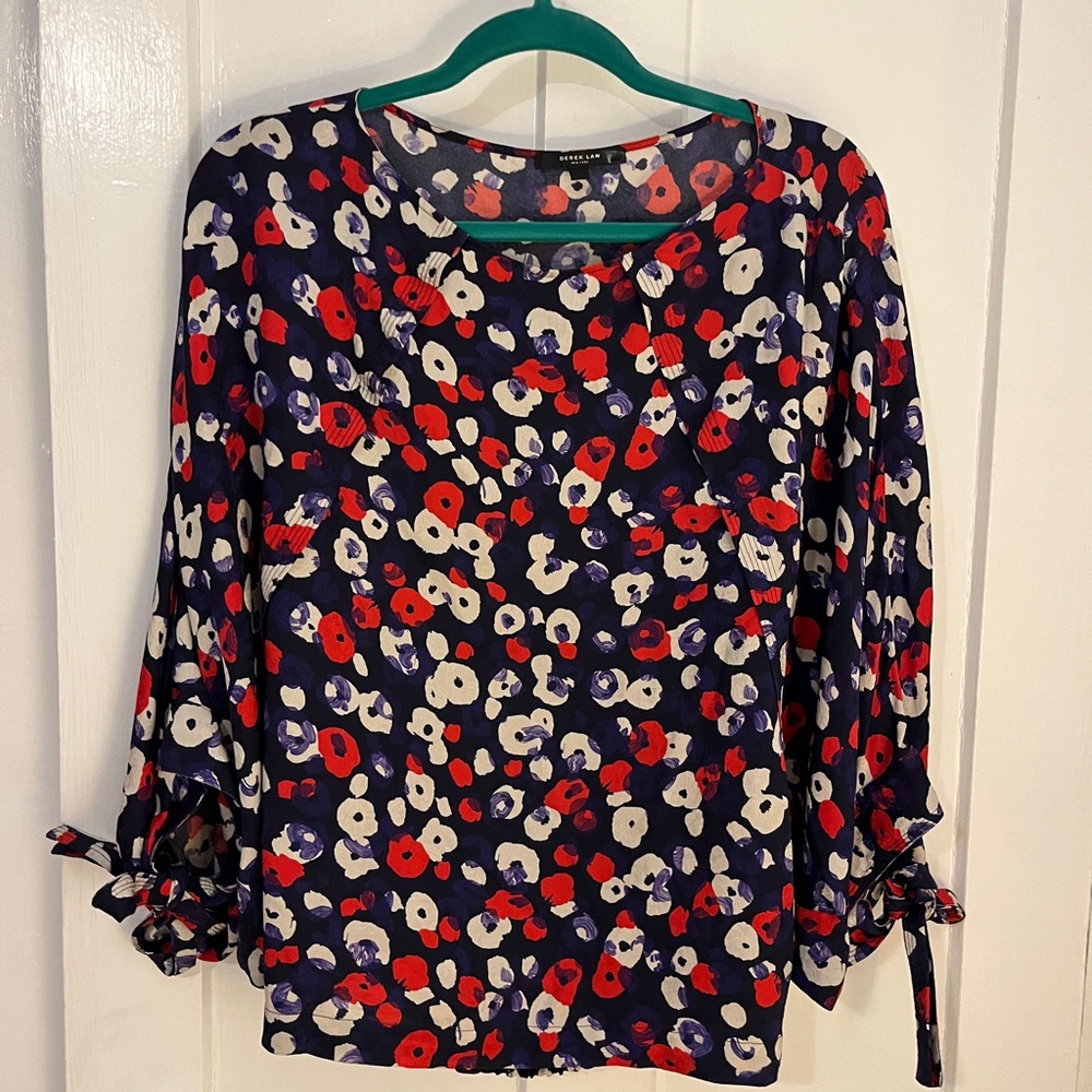 Derek lam Floral Print Women's Top - Red, Blue, White